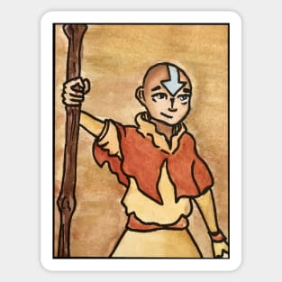 The Last Paintbender: Avatar Aang Art Nouveau Sticker